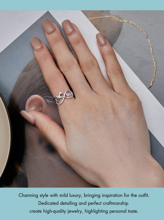 Cat Infinite Sterling Silver Ring