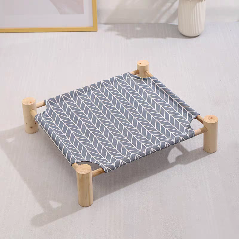 Wooden Cat Camp Bed for summer - Cute Pet Story