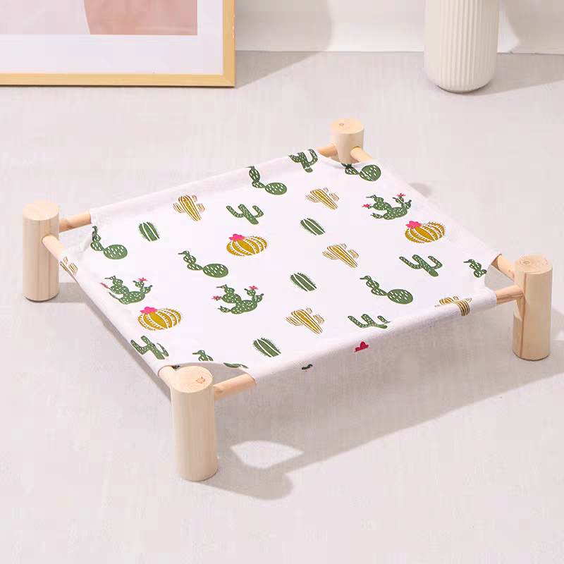 Wooden Cat Camp Bed for summer - Cute Pet Story