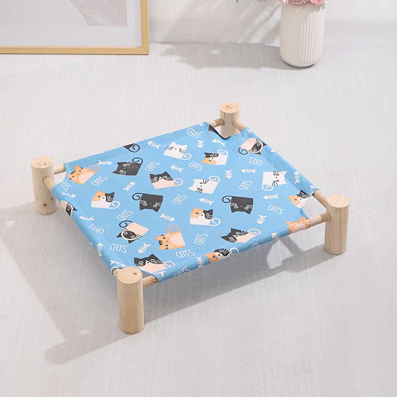 Wooden Cat Camp Bed for summer - Cute Pet Story