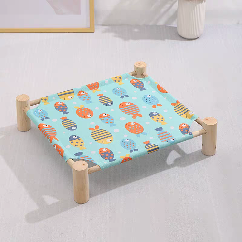 Wooden Cat Camp Bed for summer - Cute Pet Story