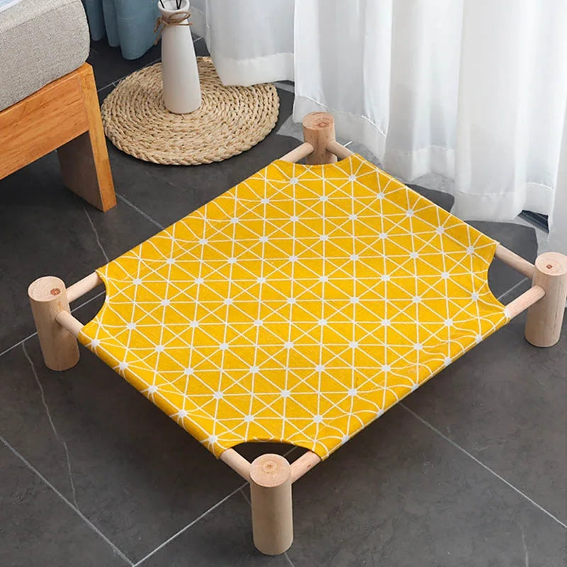 Wooden Cat Camp Bed for summer - Cute Pet Story