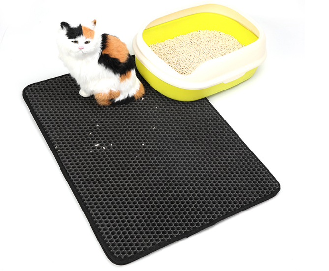 Pet Cat Litter Mat Pet Supplies EVA Double Cat Litter Mat