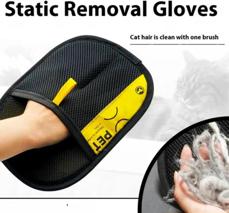 Double-Sided Pet Grooming Gloves