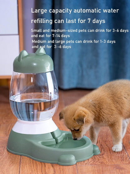 Automatic Dog Cat Feeder Pet Dry Food Dispenser Feeding Kitty Rabbit