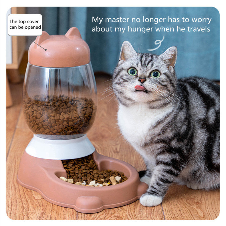 Automatic Dog Cat Feeder Pet Dry Food Dispenser Feeding Kitty Rabbit