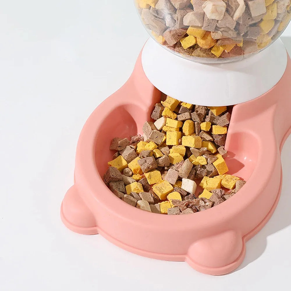 Automatic Dog Cat Feeder Pet Dry Food Dispenser Feeding Kitty Rabbit