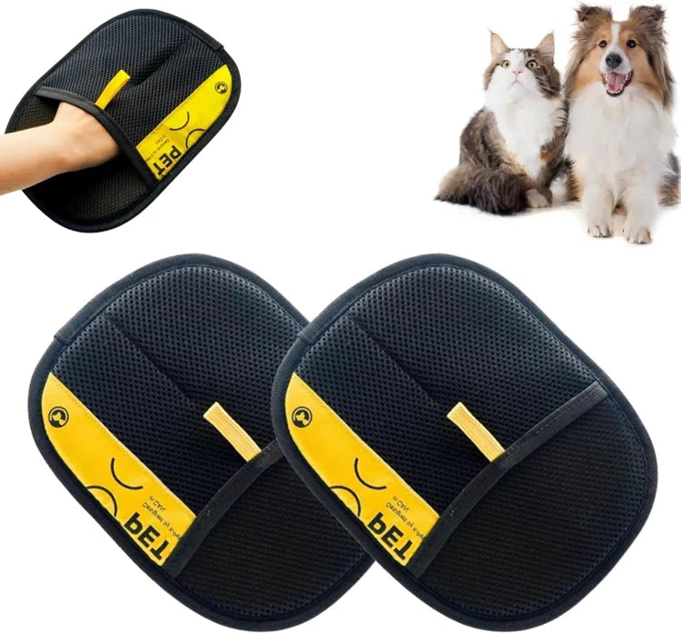 Double-Sided Pet Grooming Gloves