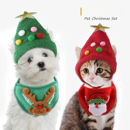 Pet Christmas Hat + Scarf