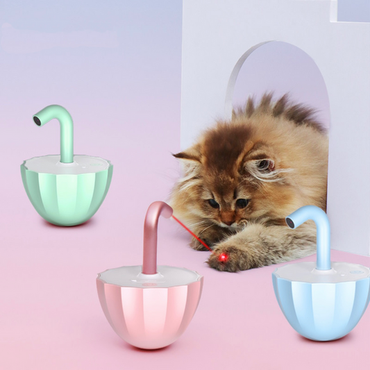 Automatic Cat Laser Toy Tumbler Design Pointer 360°Irregular Rotation - N02