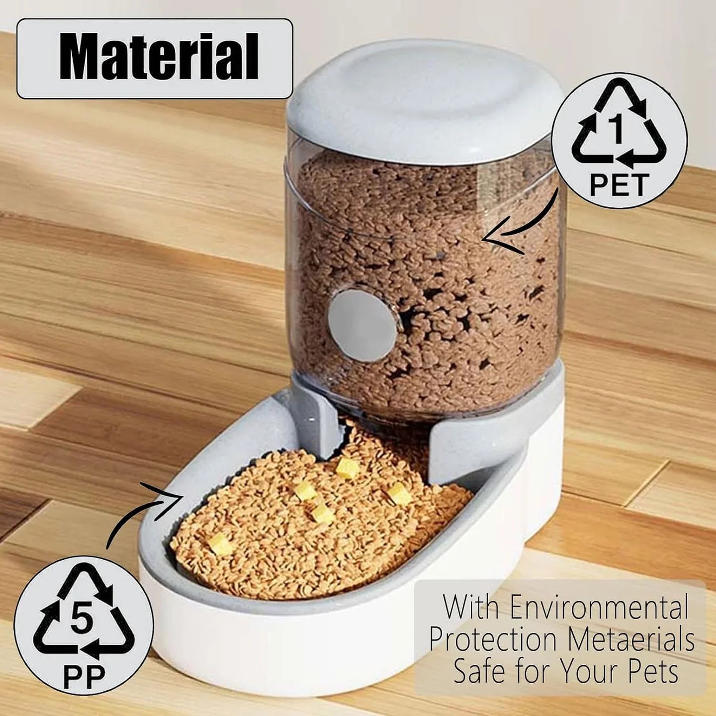 Automatic Pet Feeder 4L Gravity Dog Food Dispenser Large Capacity