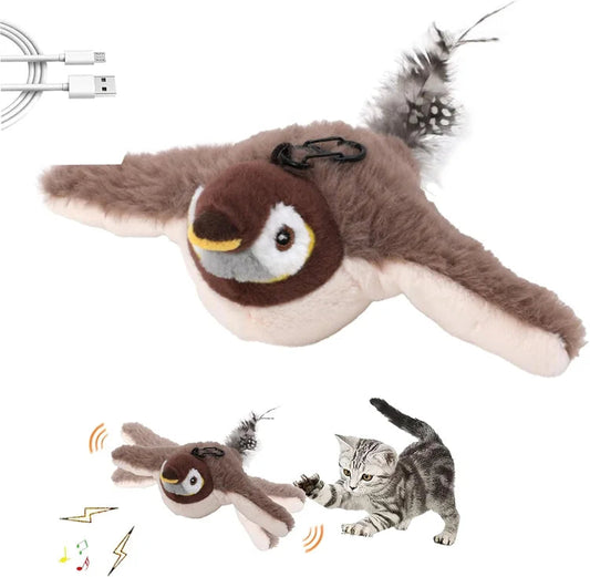 Flapping Wings Sparrow Bird Cat Toy