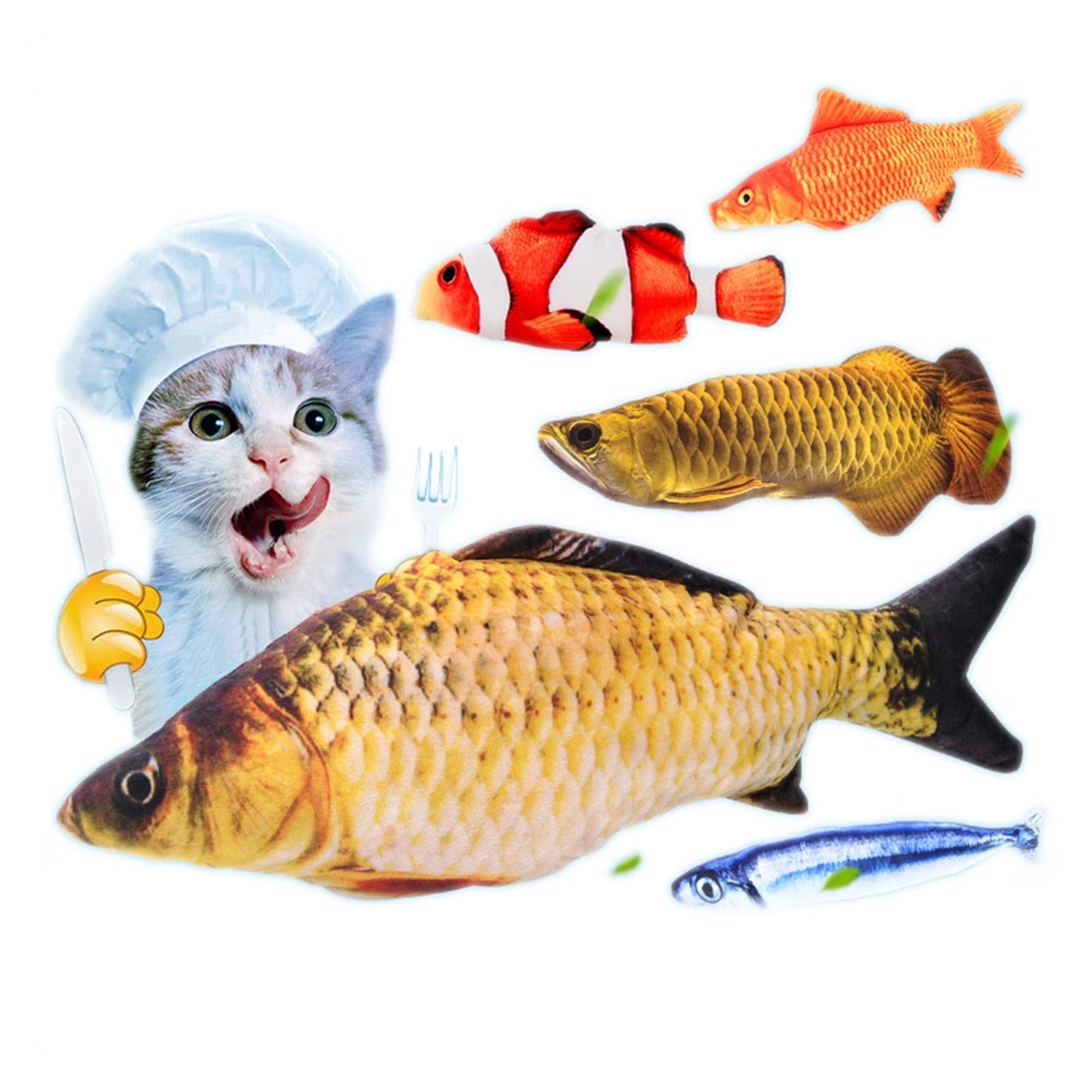 Cat Toys Fish Toy Cat Catnip