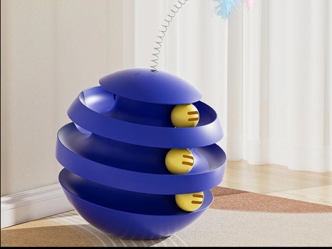 Naughty Cat Spinning Toy — Automatic Teaser, Scratch-Resistant, Bite-Resistant, a Must-Have for Pet Entertainment.