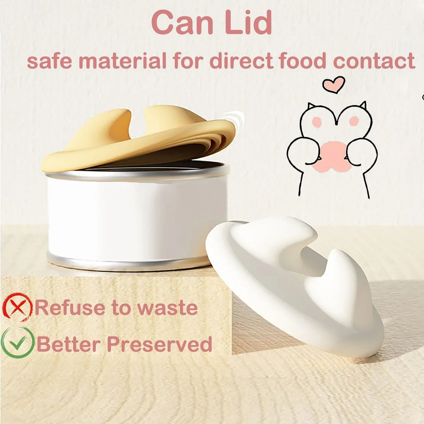 Pet Food Can Lid& Can Opener,Cat Food Spoon for Wet Food