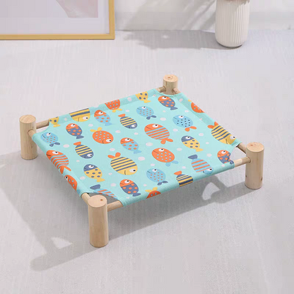 Wooden dog Camp Bed for summer