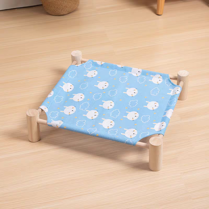 Wooden dog Camp Bed for summer