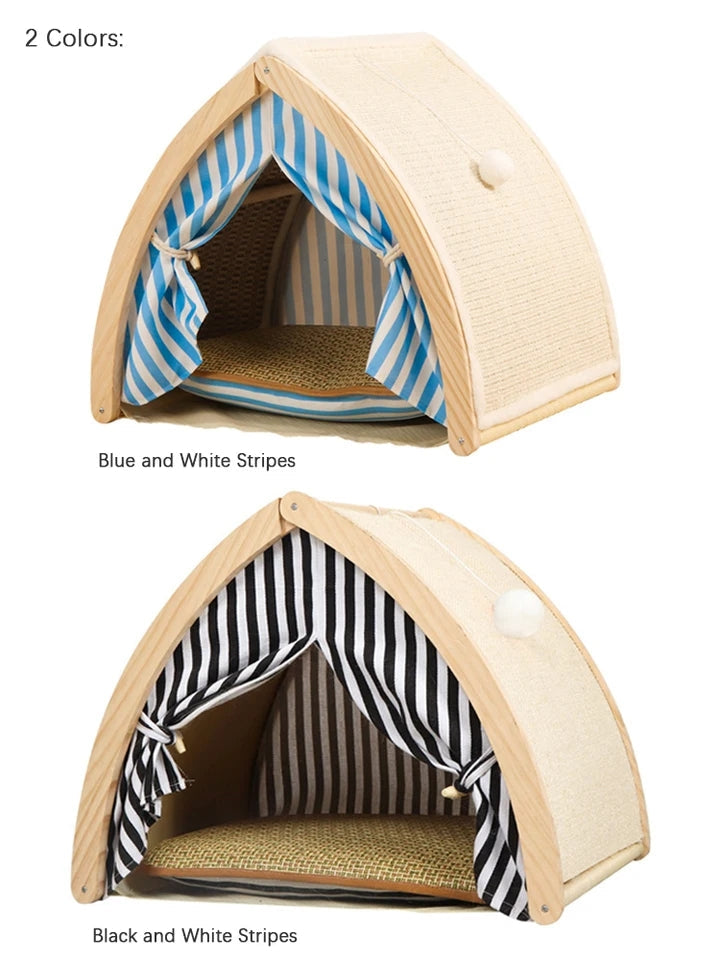 Cat House Tent Shape with Sisal Scratcher