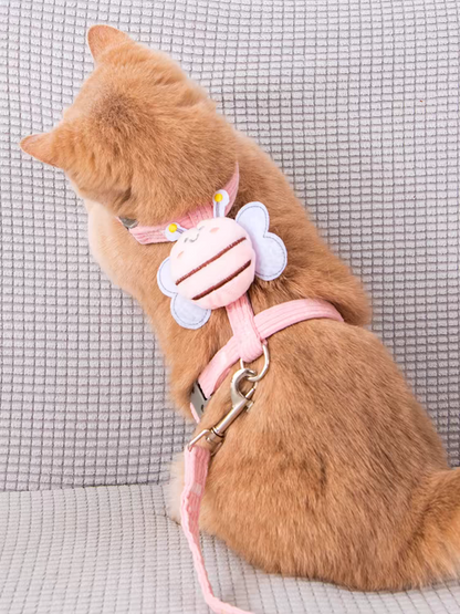 Bee Shape Cat Harness Traction Rope