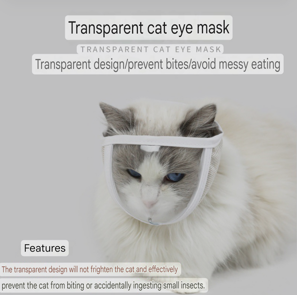 Anti Bite Cat Transparent Muzzle Mask