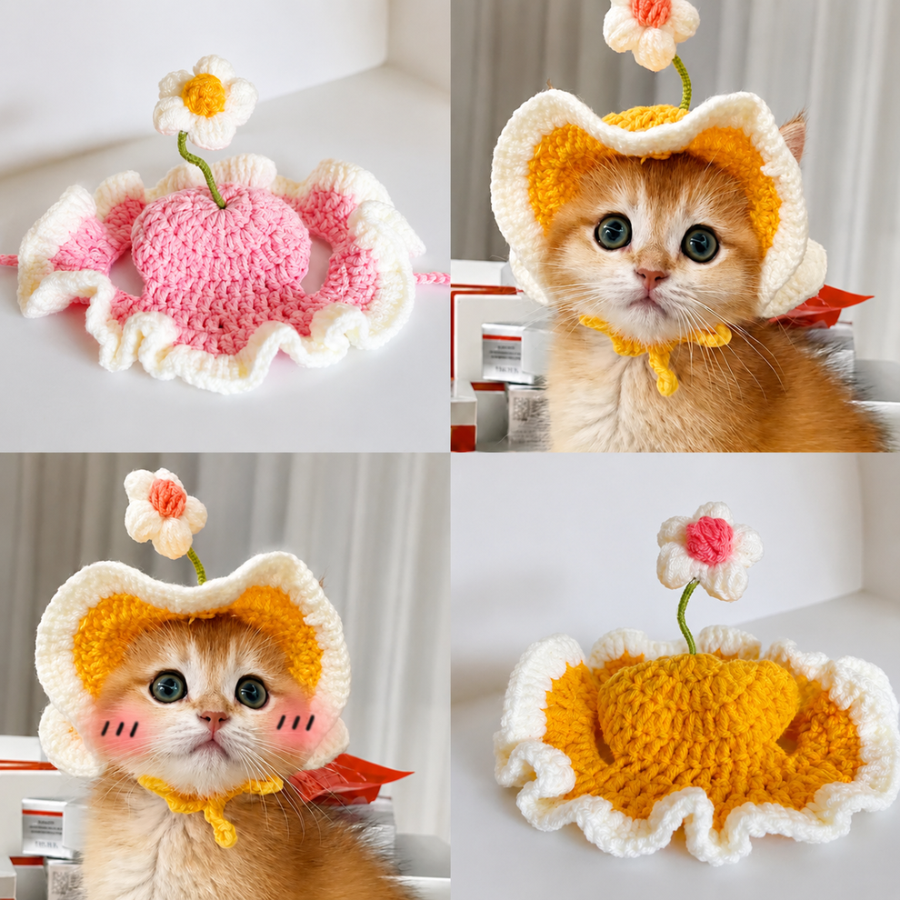 Cute Cat & Dog Costume Hat
