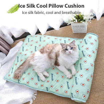 Ice Silk Cooling Mat for Dogs & Cats