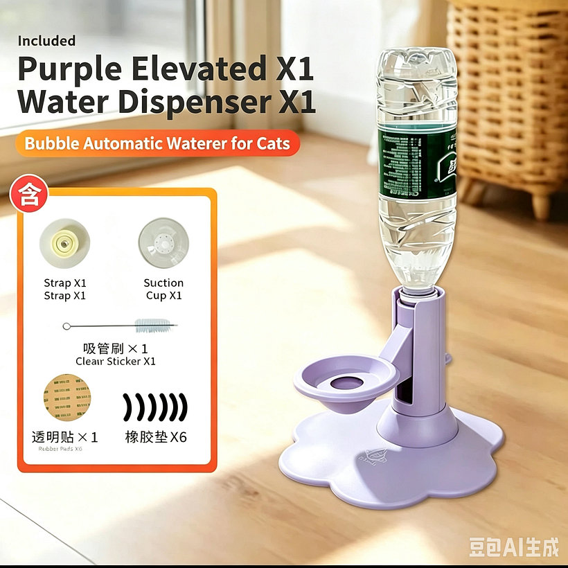 Gravity Cat $ Dog Water Dispenser Stand - Spill-Proof