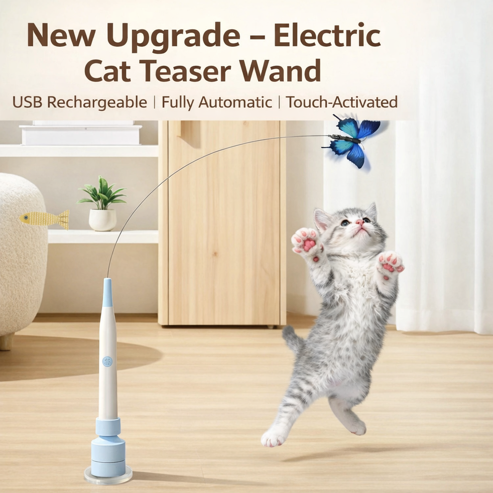 Auto-rotating butterfly lazy cat teaser, electric cat toy