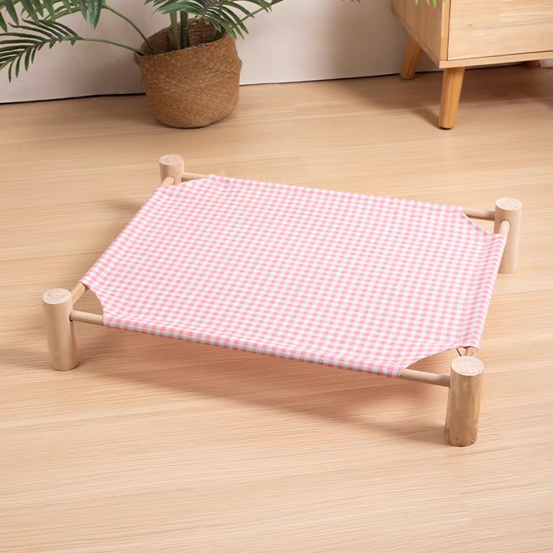 Wooden dog Camp Bed for summer