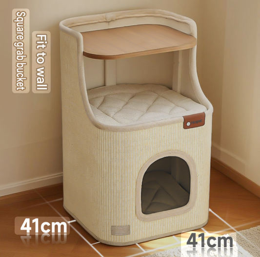 Sisal Cat Scratching Board – 2-in-1 Round Bed & Furniture Protector