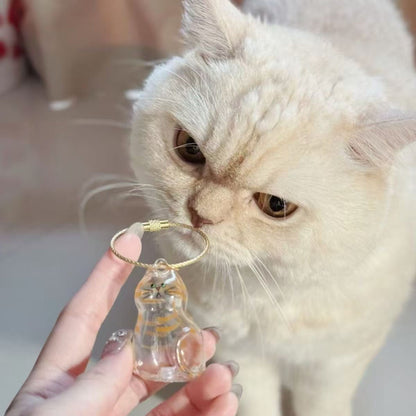 Cat Hair Keepsake Capsule Pendant Keychain