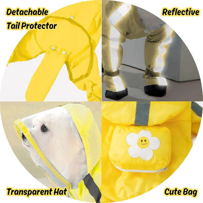 Full-coverage raincoat with back bag