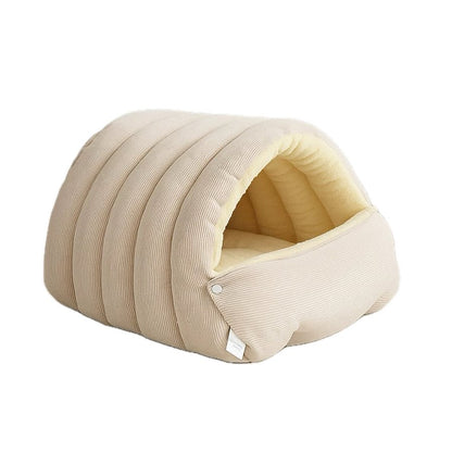 Cat Bed & Small Dog Bed with Cover Cave
