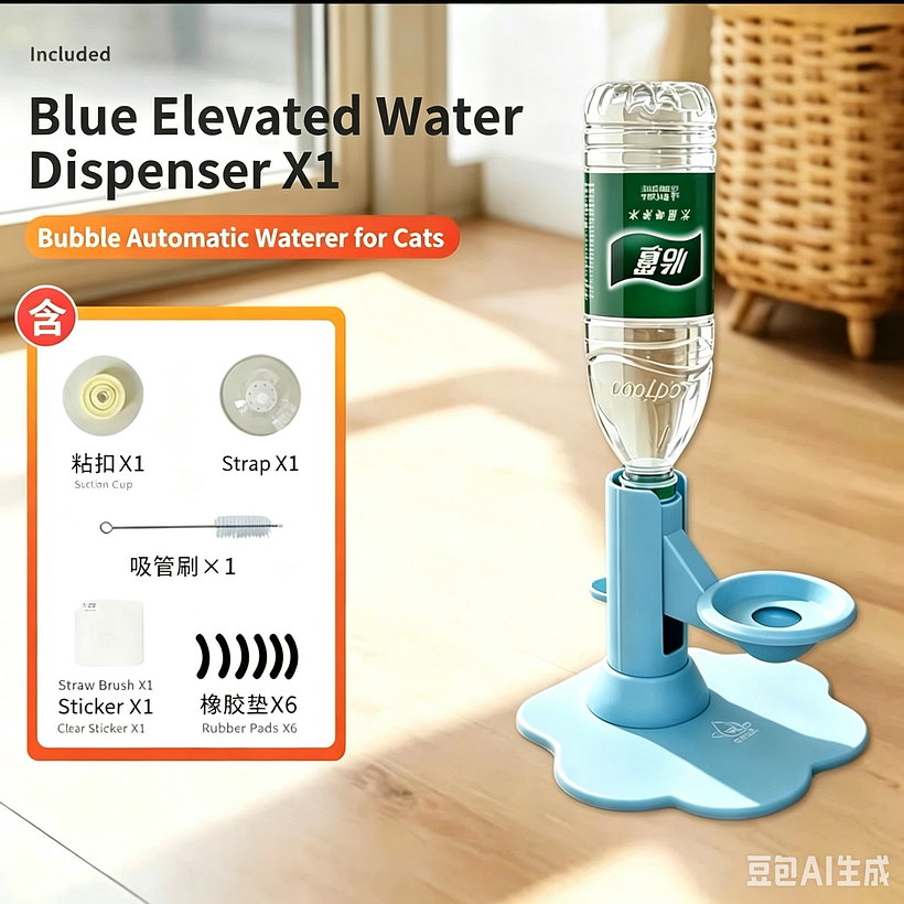 Gravity Cat $ Dog Water Dispenser Stand - Spill-Proof