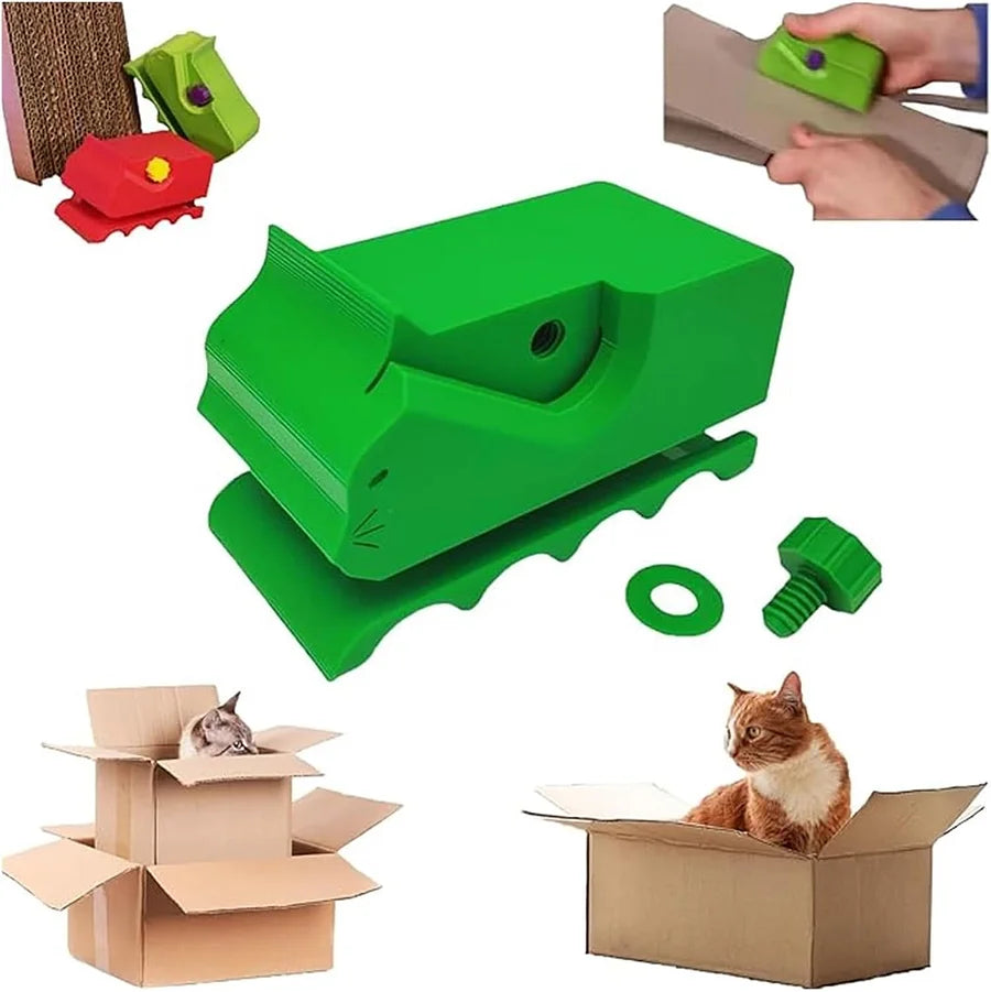 Cardboard Strip Cutter for Cat Scratchers - Safe Shredding Tool to Make DIY Scratching Pads | Recycled Cardboard Craft Tool