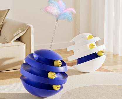 Naughty Cat Spinning Toy — Automatic Teaser, Scratch-Resistant, Bite-Resistant, a Must-Have for Pet Entertainment.